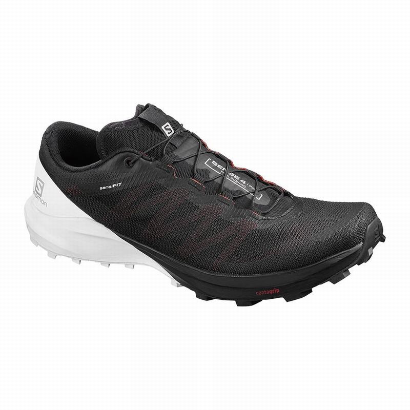 Chaussures De Trail Running Salomon Homme Noir / Blanche - Salomon SENSE PRO 4 - France (5139-VXRLS)